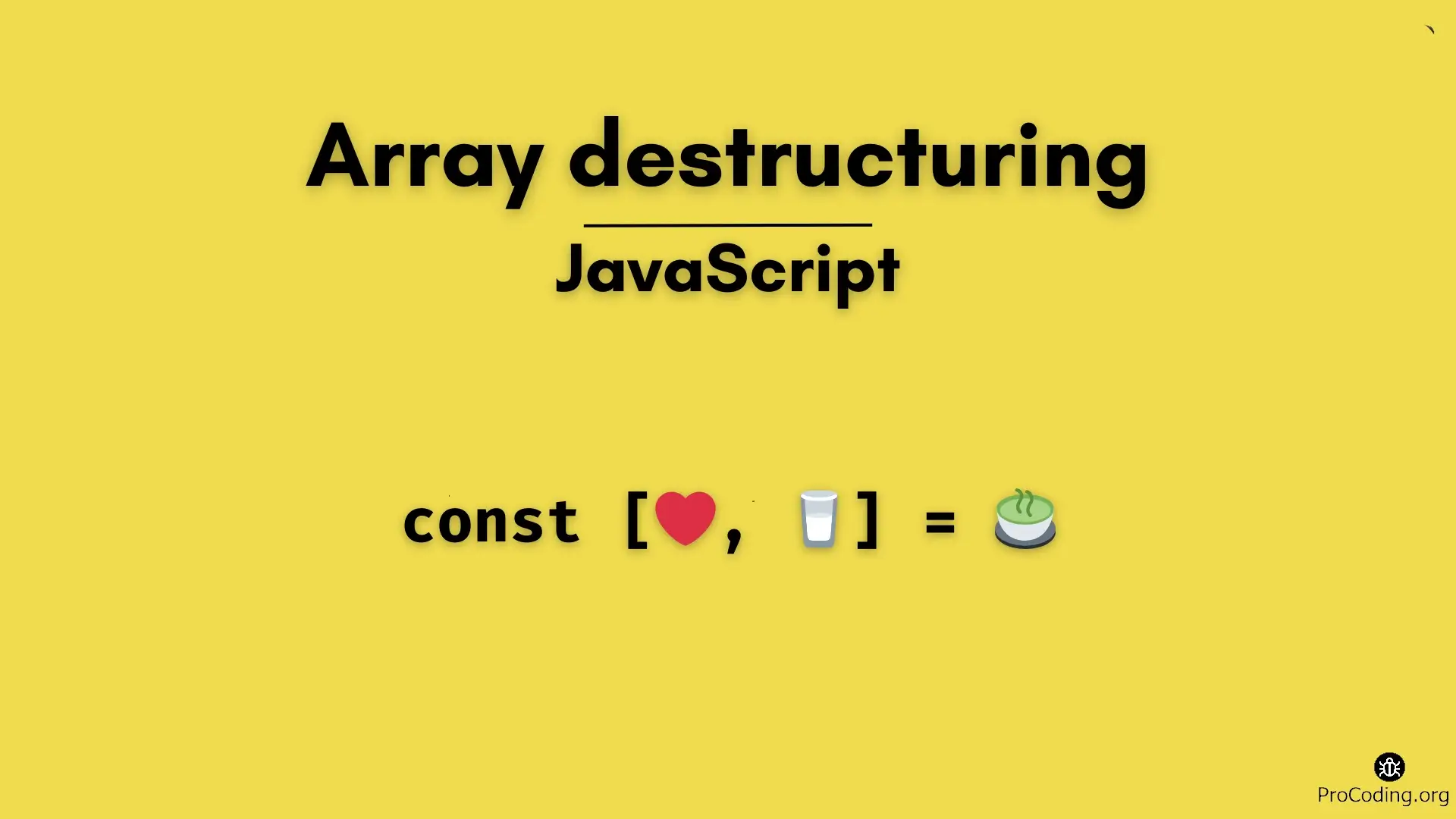 Array destructuring in JavaScript