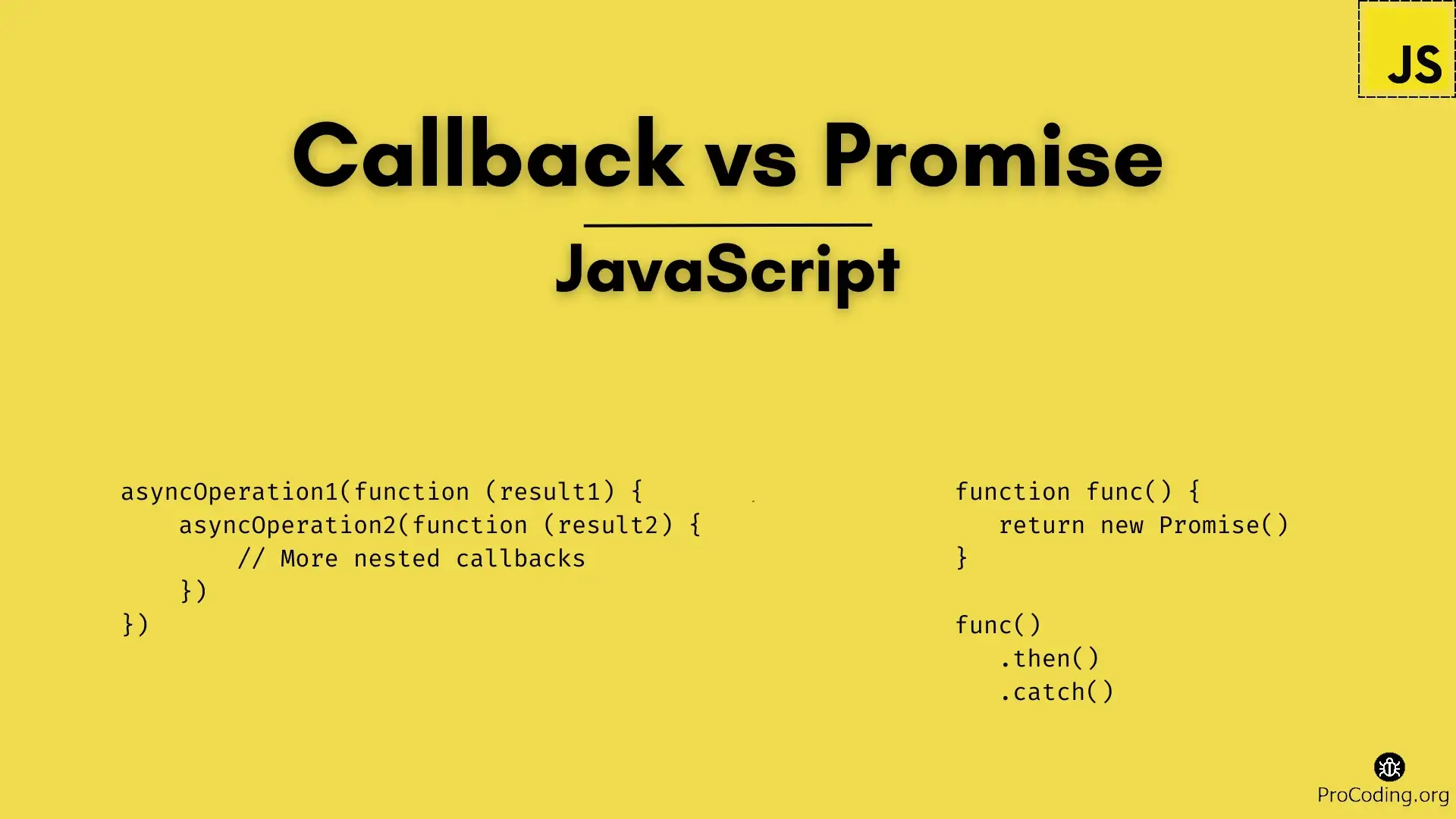 Callback vs Promise in JavaScript