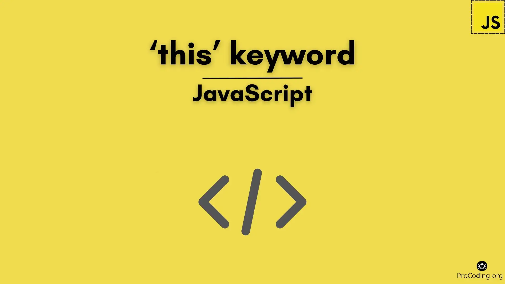 this Keyword in JavaScript